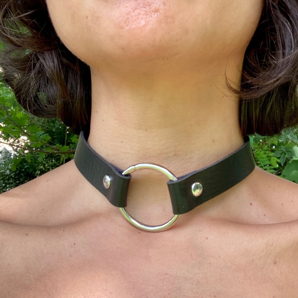 Black choker necklace